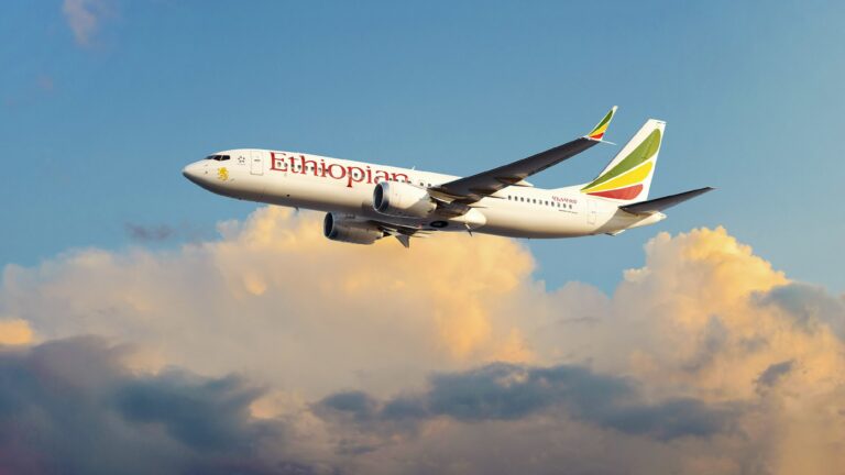 Ethiopian Airlines plane - largest airline in Africa compared to EAC integration challenges