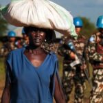 UN peacekeepers and displaced civilians in South Sudan amid conflict and humanitarian crisis